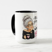 Mug Cheveux Gris Drôles (Devant gauche)