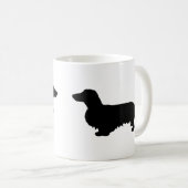 Mug Cheveux longs Dachshund - Silhouette 1 (Devant droit)