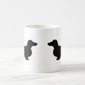 Mug Cheveux longs Dachshund - Silhouette 1 (Centre)
