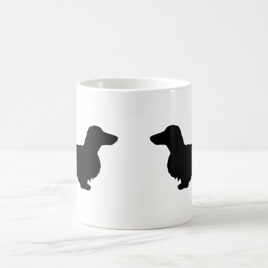 Mug Cheveux longs Dachshund - Silhouette 1 (Centre)