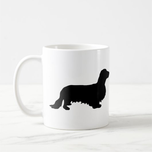 Mug Cheveux longs Dachshund - Silhouette 1 (Gauche)