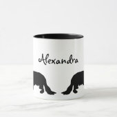 Mug Cheveux longs Dachshund - Silhouette 1 (Centre)