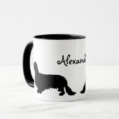 Mug Cheveux longs Dachshund - Silhouette 1 (Devant gauche)