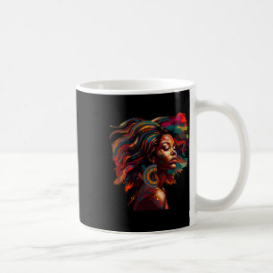 Mug Cheveux naturels colorés de la reine noire Rainbow