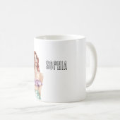 Mug Cheveux Rouges Femme Haut Violet (Devant droit)