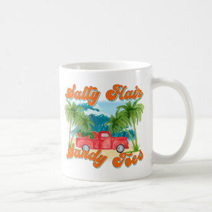 Mug Cheveux salés, orteils de sable Île tropicale
