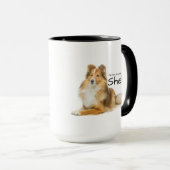 Mug Cheveux Sheltie (Devant droit)