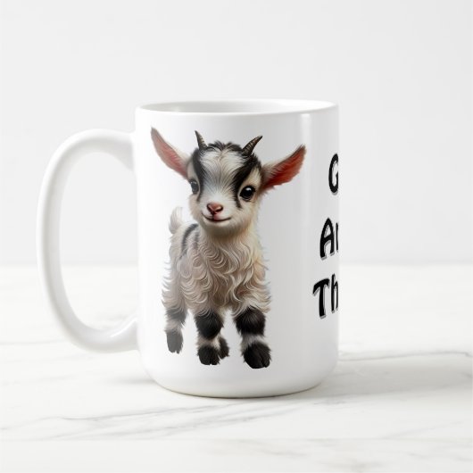 Mug Chèvre de bébé avec fourrure de bouffée et express (Gauche)