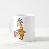 Mug Chèvre de Billy drôle poussant la bande dessinée (Devant gauche)