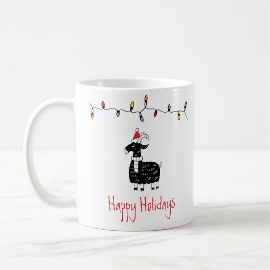 Mug Chèvre de Noël lunatique (Gauche)