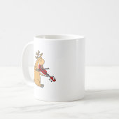 Mug Chèvre drôle jouant la bande dessinée de violon (Devant gauche)