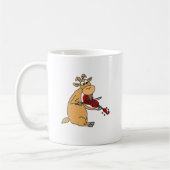 Mug Chèvre drôle jouant la bande dessinée de violon (Gauche)