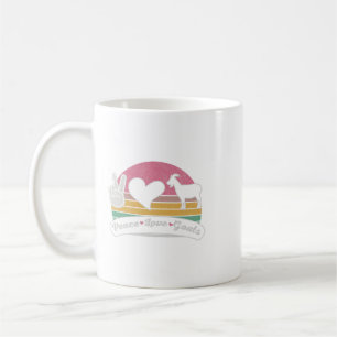 Mug Chèvre drôle Vintage Rétro Paix Amour Chèvres Ferm