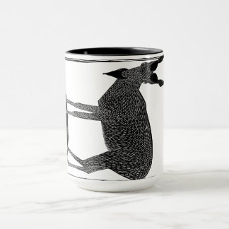 Mug Chèvre effrayante quand vous buvez du café ! Abstr