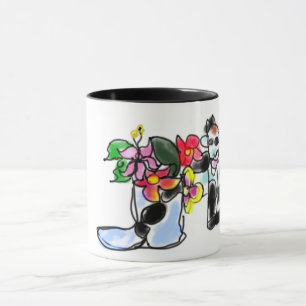 Mug Chèvre et fleurs