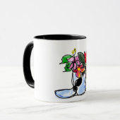 Mug Chèvre et fleurs (Devant gauche)