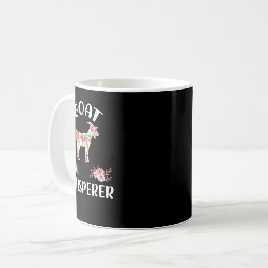 Mug Chèvre Floral Chèvre Whisperer Bucks Expert Kid Ca (Devant gauche)