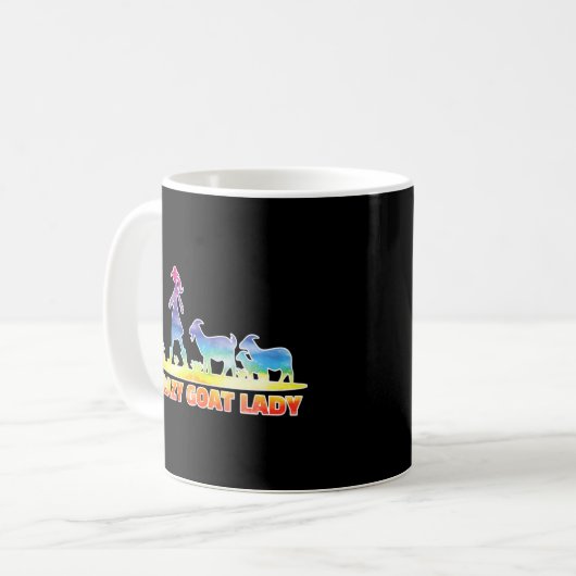 Mug Chèvre folle Lady Fun Propriétaire de chèvre (Devant gauche)