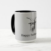 Mug Chèvre Hipster avec lunettes (Devant gauche)