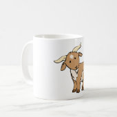 Mug Chèvre mignonne de bande dessinée (Devant gauche)