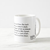 Mug Chèvre sur une meule de foin et des "brownie" (Devant droit)