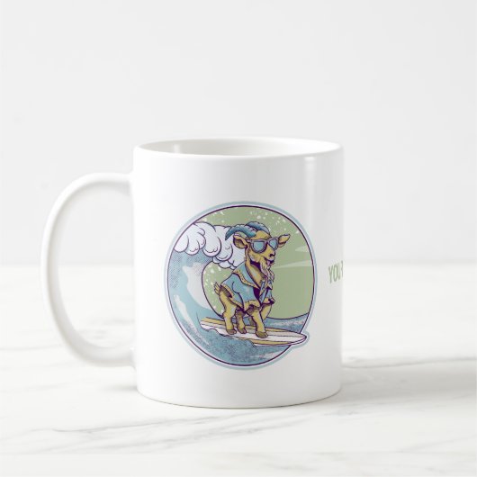 Mug Chèvre surf (Gauche)