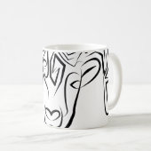 Mug Chèvre tribale noire et blanche / Mouton (Devant droit)