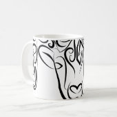 Mug Chèvre tribale noire et blanche / Mouton (Devant gauche)