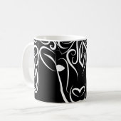Mug Chèvre tribale noire et blanche / Mouton (Devant gauche)