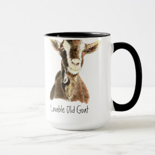 Mug Chèvre Vieille et Attachante, Animal, Animal de Fe