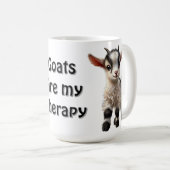 Mug Chevreau à la fourrure duveteuse et à l'expression (Devant droit)
