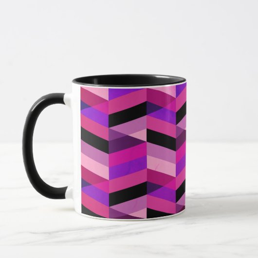 Mug Chevron Abstrait/Herringbone | Purples et violets (Gauche)