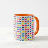 Mug Chevron aztèque coloré (Devant droit)