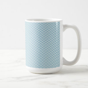 Mug Chevron bleu avec Monogramme