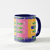 Mug Chevron Bleu Vert (Devant droit)