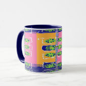 Mug Chevron Bleu Vert (Devant gauche)