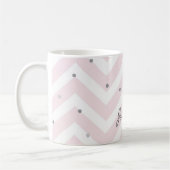 Mug Chevron et points Pastel Rose tendance Personnalis (Gauche)