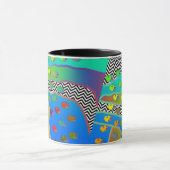 Mug Chevron Géométrique Bleu Vert (Centre)