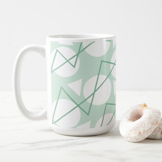 Mug Chevron géométrique rayé (Avec donut)
