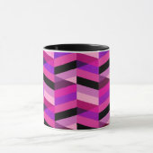 Mug Chevron/Herringbone abstrait | Violets et Violet (Centre)