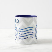 Mug Chevron nautique et sceau d'Ancre (Centre)