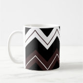 Mug Chevron rayé noir blanc marron (Gauche)