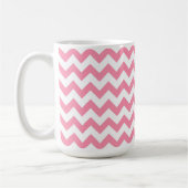 Mug Chevron rose et blanc Fier Homeschool Maman (Gauche)