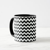 Mug Chevrons blancs noirs (Devant gauche)