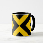 Mug Chevrons jaunes et noirs (Devant droit)