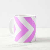Mug Chevrons roses et blancs (Devant gauche)