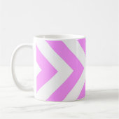 Mug Chevrons roses et blancs (Gauche)