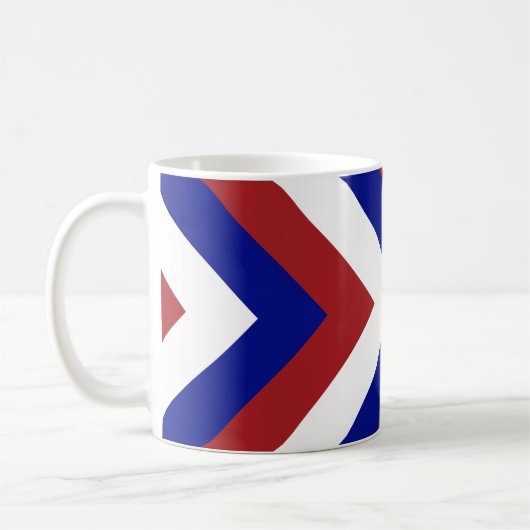 Mug Chevrons rouge, blanc et bleu (Gauche)