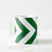 Mug Chevrons verts et blancs (Devant gauche)
