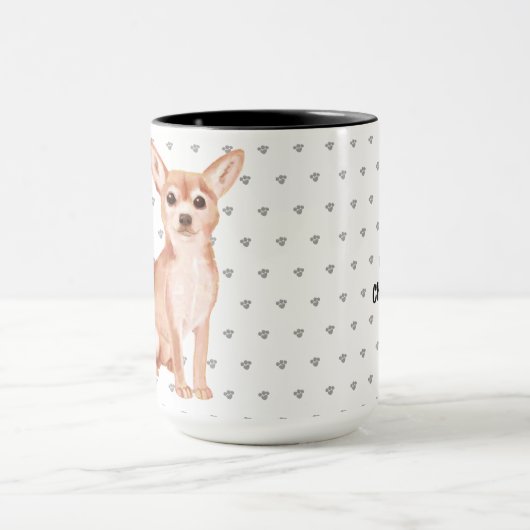Mug Chez Moi, Mon Chihuahua Est Chien Maman Papa (Centre)